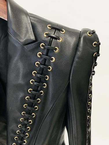 Black leather jacket