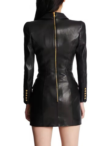 Black leather blazer 01