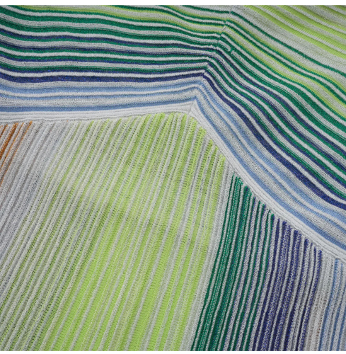 Summer maxi dress missoni style greem