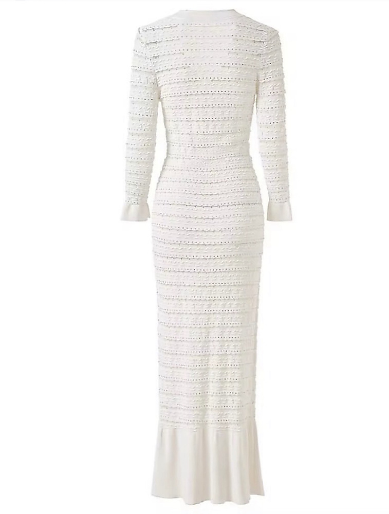 Cardigan dress white with Swarovski
