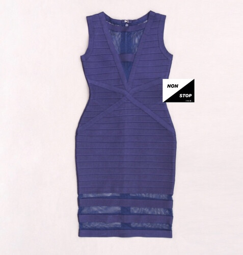 فستان ازرق باندج