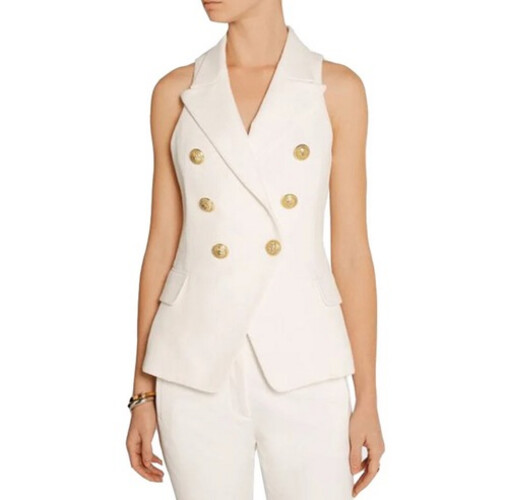 توب بليزر ابيض