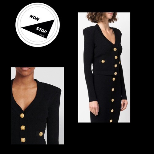 كارديجان اسود مع ازره