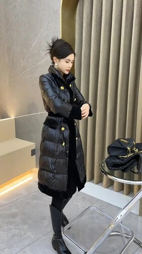 Black puff coat