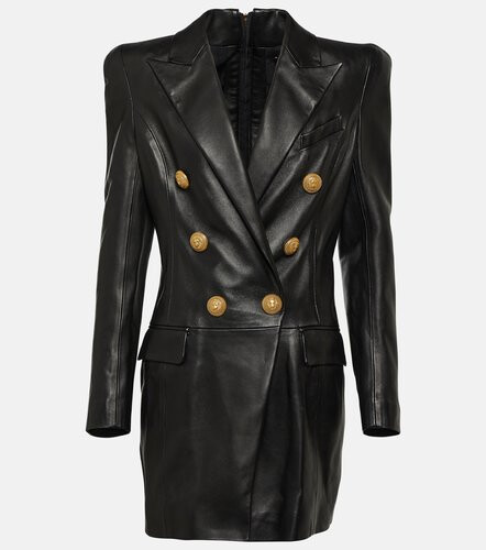 Black leather blazer 01