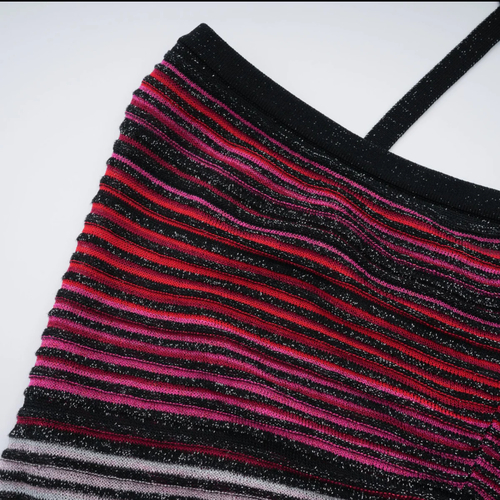 Missoni style dress red