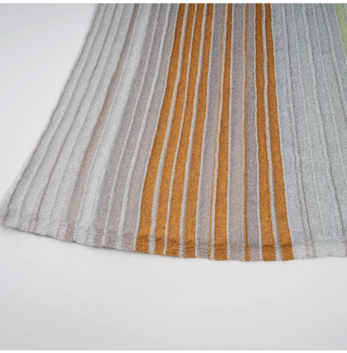 Summer maxi dress missoni style greem