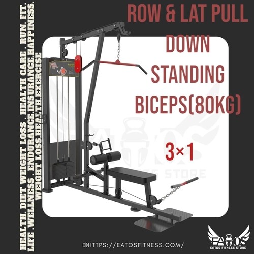 Row & Lat Pull Down Standing Biceps (80kg)