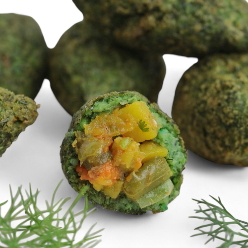 Kibbeh bread dill vegetables