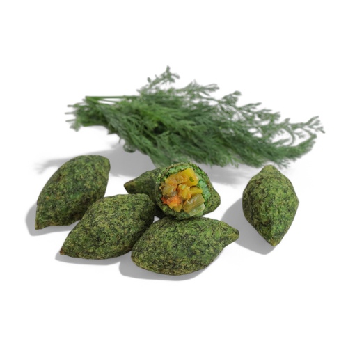 Kibbeh bread dill vegetables