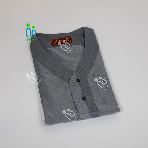 دشداشه النهار ولادي موديل سبعة N600 اللون رمادي ساده