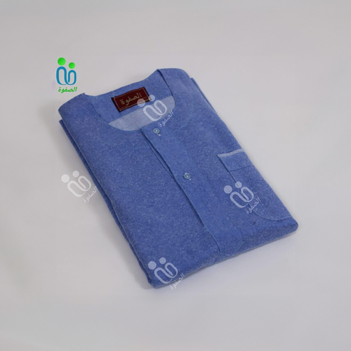 دشداشة الصفوة موديل بدون غولة ( شتوي ) N 52 اللون ازرق