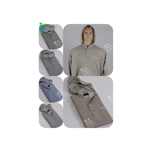 دشداشة الصفوة موديل مغربي مع كبوس ( شتوي ) N 60 اللون بني مع رمادي