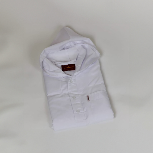 دشداشه النهار رجالي موديل مغربي صيفي ( كم طويل ) 2023 اللون ابيض