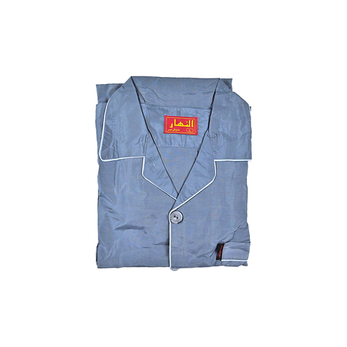 طقم النهار صيفي رجالي موديل سبعه اللون رصاصي ساده N92