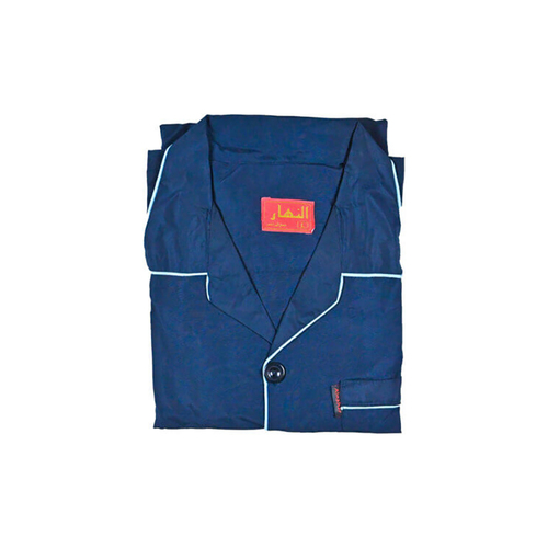 طقم النهار صيفي رجالي موديل سبعه اللون كحلي ساده N92