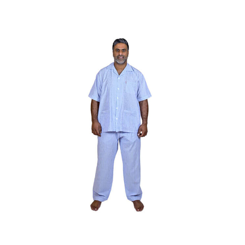 طقم النهار صيفي رجالي موديل سبعه اللون ازرق خطين N91