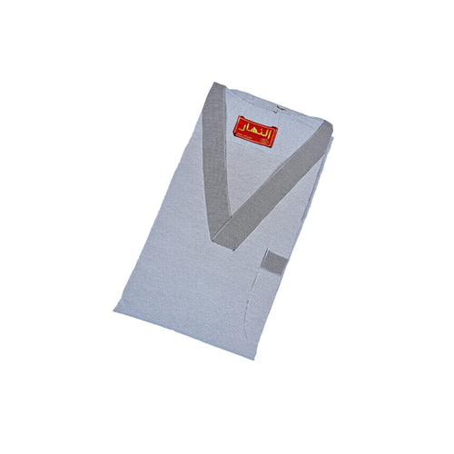 دشداشه النهار رجالي غولة سبعة كبيرة اللون رصاصي N51.1