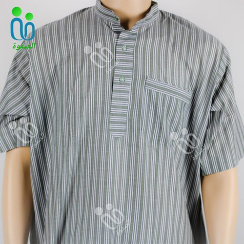 دشداشه النهار رجالي غولة مرتفعه اللون زيتي N1