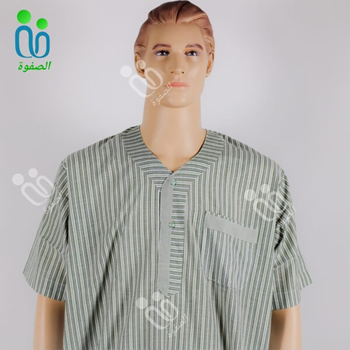 دشداشه النهار رجالي غولة سبعة اللون زيتي N2