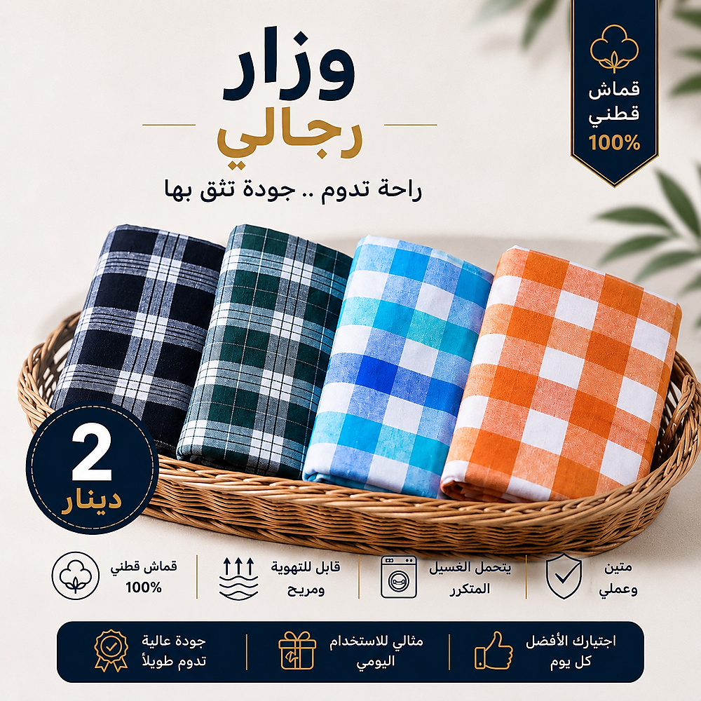 عرض وزار رجالي 4 الوان