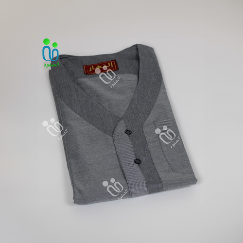 دشداشه النهار ولادي موديل سبعة N600 اللون رمادي ساده