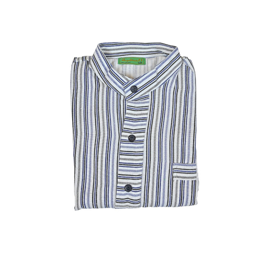 دشداشه النخبة غولة مترفعة اللون رمادي مقلم رمادي ( ربيعي )