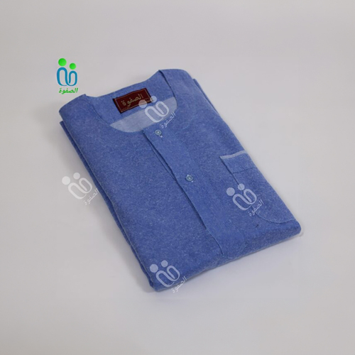دشداشة الصفوة موديل بدون غولة ( شتوي ) N 52 اللون ازرق