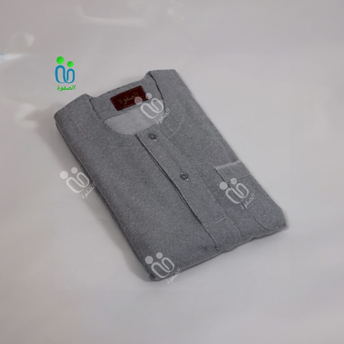 دشداشة الصفوة موديل بدون غولة ( شتوي ) N 52 اللون رصاصي