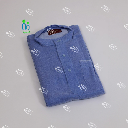 دشداشة الصفوة موديل غولة مرتفعة ( شتوي ) N 55 اللون ازرق