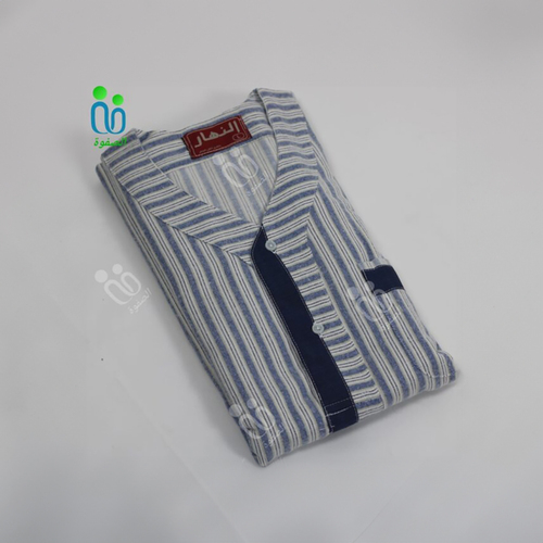 دشداشه النهار رجالي شتوي كم طويل N 51 غوله سبعه اللون ازرق