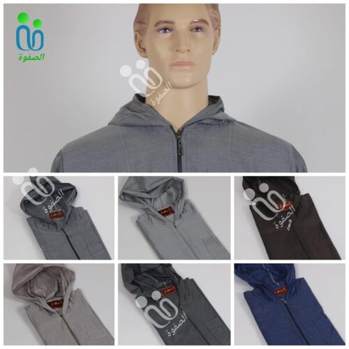 دشداشه النهار رجالي موديل مغربي 2021 سحاب ( صيفي ) اللون * بني محروق * N 21