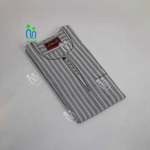 دشداشه النهار رجالي موديل صعيدي ( كم طويل) / صيفي اللون بني N 11