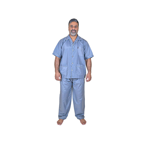 طقم النهار صيفي رجالي موديل سبعه اللون رصاصي ساده N92