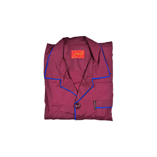 طقم النهار صيفي رجالي موديل سبعه اللون عنابي ساده N92