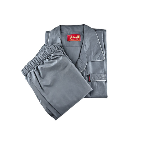 طقم النهار صيفي رجالي موديل سبعه اللون رمادي ساده N90