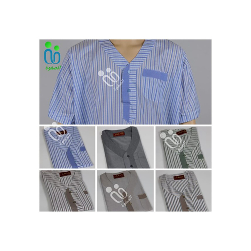 دشداشه النهار رجالي غولة سبعة اللون كحلي ساده N2.1