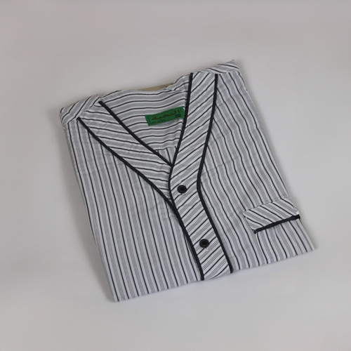 دشداشه النخبة غولة سبعة نقشه اللون مقلم اسود