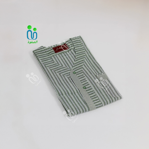 دشداشه النهار رجالي غولة سبعة اللون زيتي N2