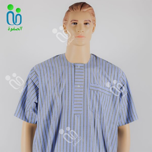 دشداشه النهار رجالي غولة دائرية اللون ازرق مع اسود N3