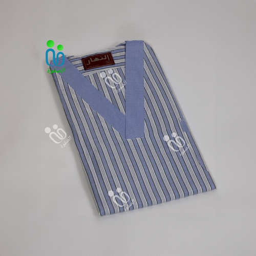 دشداشه النهار رجالي غولة سبعة كبيرة اللون ازرق N5