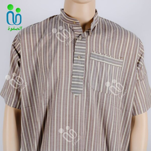 دشداشه النهار رجالي غولة مرتفعه اللون بني N1