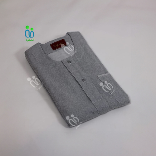 دشداشة الصفوة موديل بدون غولة ( شتوي ) N 52 اللون رصاصي