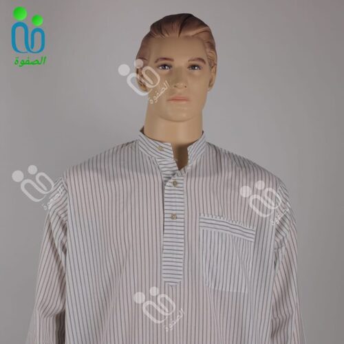 دشداشه النهار رجالي غولة مرتفعه ( كم طويل) / صيفي اللون ازرق N 10