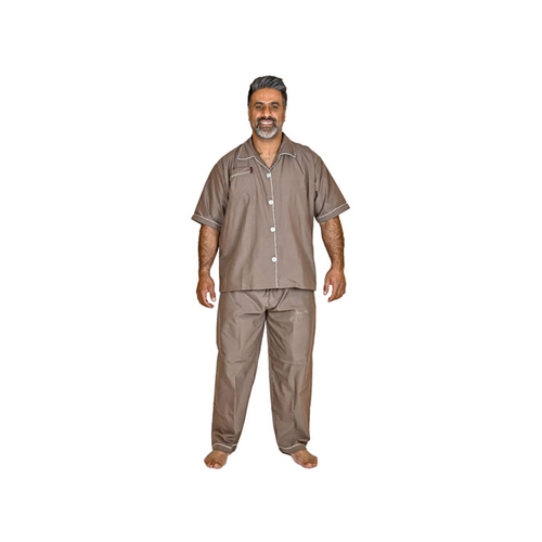 طقم النهار صيفي رجالي موديل سبعه اللون بني ساده N90