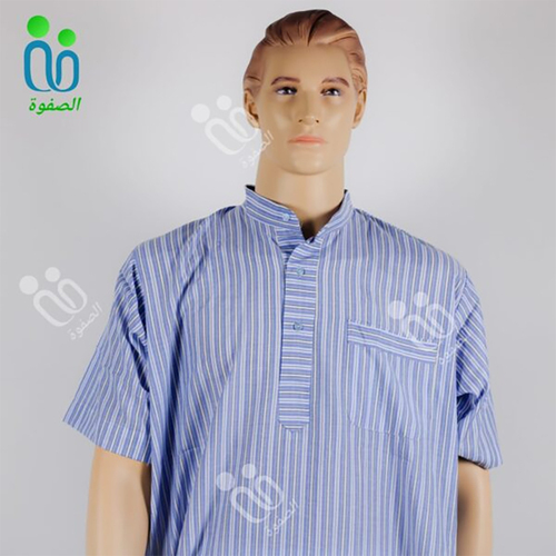 دشداشه النهار رجالي غولة مرتفعه اللون ازرق N1