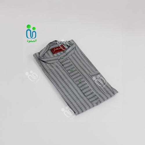 دشداشه النهار رجالي غولة مرتفعه اللون زيتي N1