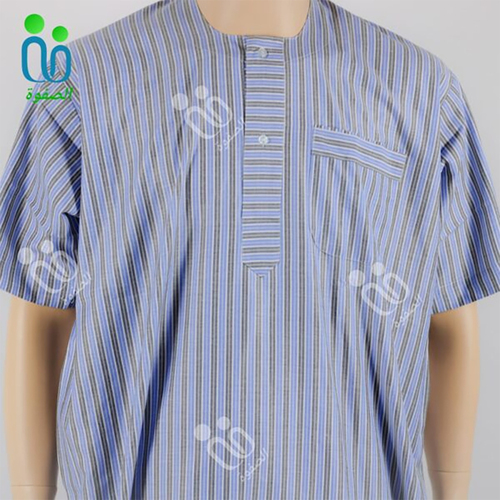 دشداشه النهار رجالي غولة دائرية اللون ازرق مع اسود N3