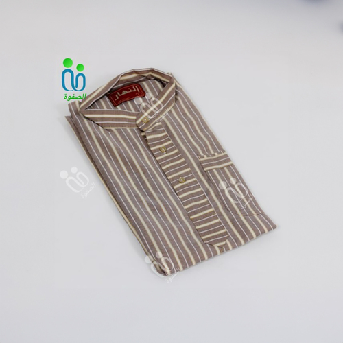 دشداشه النهار رجالي غولة مرتفعه اللون بني N1