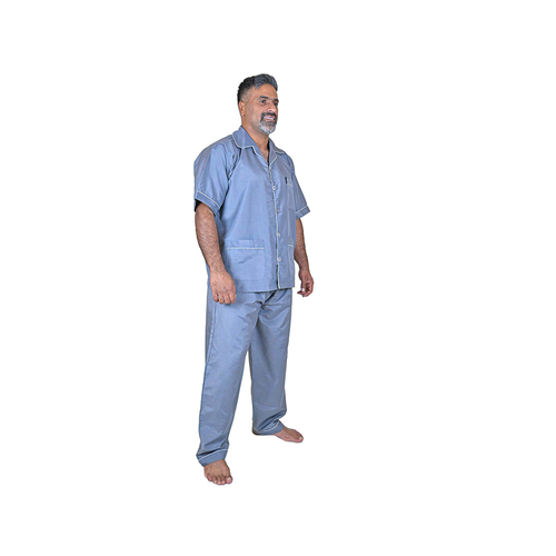 طقم النهار صيفي رجالي موديل سبعه اللون رصاصي ساده N92